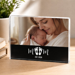 Bloc Photo Cadeau de photo d'empreintes de bébé établies par