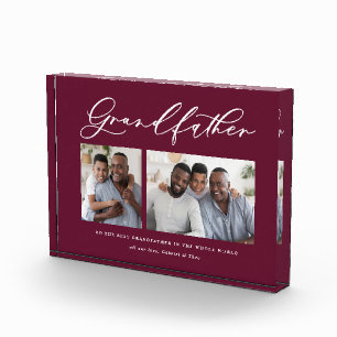 Bloc Photo Cadeau minime de script multi photo grand-père