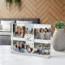 Cadeau personnalisé de collage de photos de famill