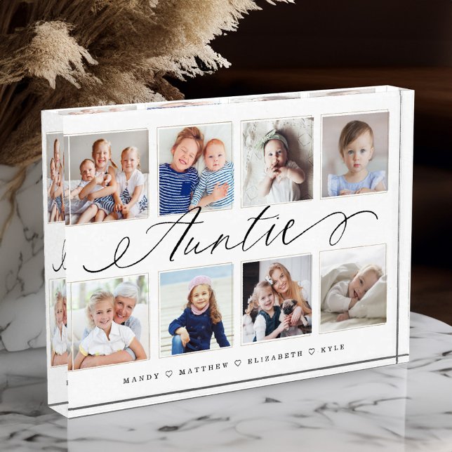 Bloc Photo Cadeau pour la tante | Collage photo pour petits e (Gift for Auntie | Grandchildren Photo Collage)