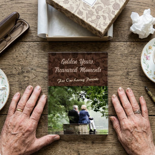 Bloc Photo Cadeaux Personnalisés pour Couples de Parents Âgés