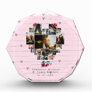 Bloc Photo Cadeaux personnalisés simples en forme de cœur de 