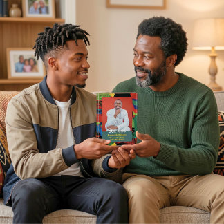 Bloc Photo Cadeaux Tribaux pour Père Homme Noir Afro-Américai