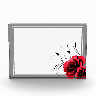 Bloc Photo Cadre avec les roses rouges