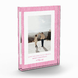 Bloc Photo Cadre photo Houndstooth Rose française