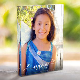 Bloc Photo Calligraphie manuscrite Nana Heart Keepsaké perso