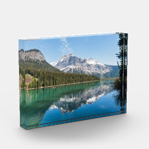 Bloc Photo Canot sur le célèbre lac Emerald - Yoho NP, Canada