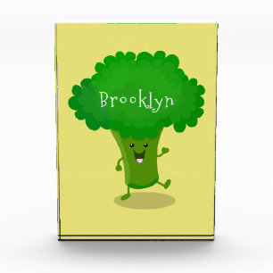 Bloc Photo Caricature de brocoli dansant Cute kawaii
