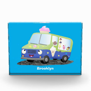 Bloc Photo Caricature de camion de glace joli