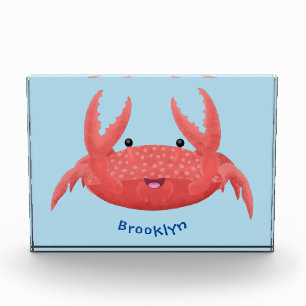 Bloc Photo Caricature de crabe rouge cuite