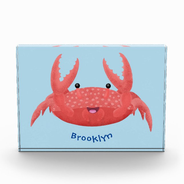 Bloc Photo Caricature de crabe rouge cuite (Devant)