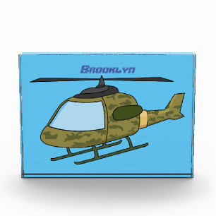 Bloc Photo Caricature d'hélicoptère camoflage de l'armée