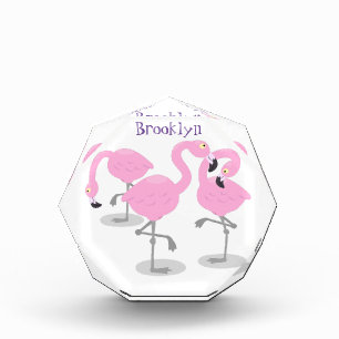 Bloc Photo Caricature en trio flamand rose mou