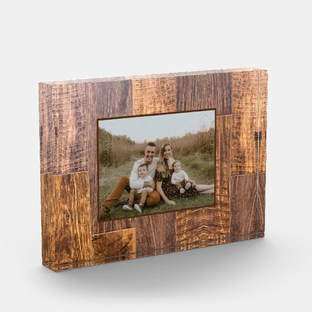 Bloc Photo Cèdre | motif de bois rustique (Gauche)