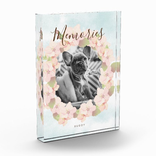 Bloc Photo Cerisier Fleur Wreath Pet rose (Gauche)