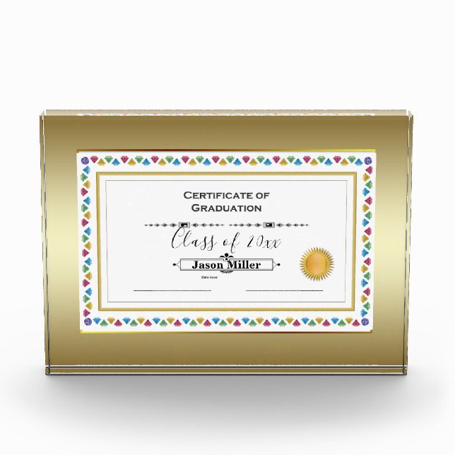 Bloc Photo Certificat de diplôme (Devant)