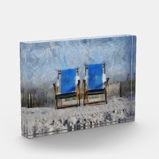 Bloc Photo Chaises de plage bloc acrylique (Gauche)