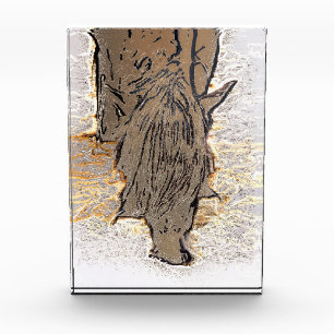 BLOC PHOTO CHEVAL BROWN