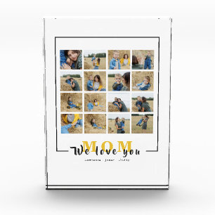 Bloc Photo Chic Personnalisé We Love You Mom Photos Collage 
