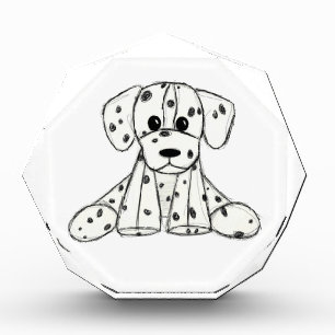 Bloc Photo Chien en dalmate dessin simple noir