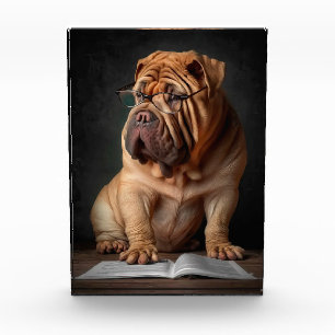 Bloc Photo Chien Shar Pei Intelligent avec Conception de Livr