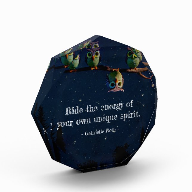 Bloc Photo Chouette qui est différent avec un collage de devi (Gauche)