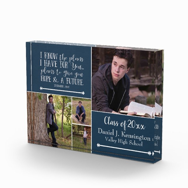 Bloc Photo Christian Bible Verse Graduation Photo Collage (Droite)