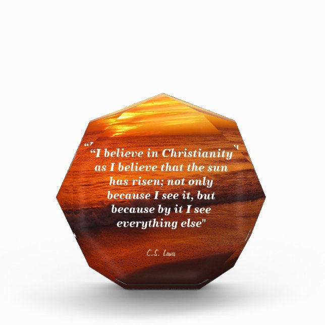 Bloc Photo Citation De C. S. Lewis Sur Le Christianisme (Devant)