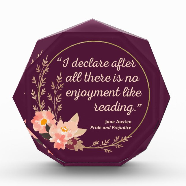 Bloc Photo Citation de Orgueil et Préjugés III - Style Mignon (Devant)