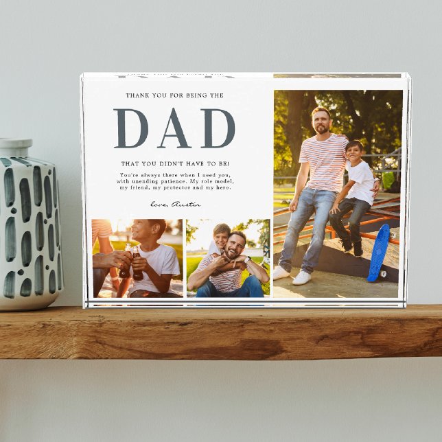 Bloc Photo Citation de Stepdad Stepfather | Trois photos (Créateur téléchargé)