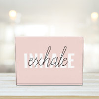 Citation moderne Pastel Pink Inhale Exhale
