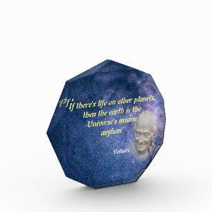Bloc Photo Citation Voltaire Sur La Vie Sur D'Autres Planètes