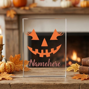 Bloc Photo Citrouille personnalisée Jack O Lantern Halloween
