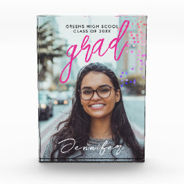 Bloc Photo Classe Pink Grad Simple Typo Photo manuscrite