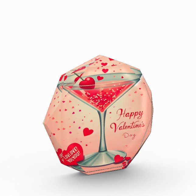 Bloc Photo Cocktail Valentine Martini du milieu du siècle (Gauche)