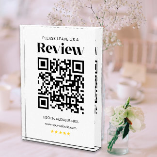 Bloc Photo Code QR de révision personnalisé pour les médias s