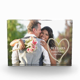 Bloc Photo Coeur des perles 30e anniversaire du Mariage Photo
