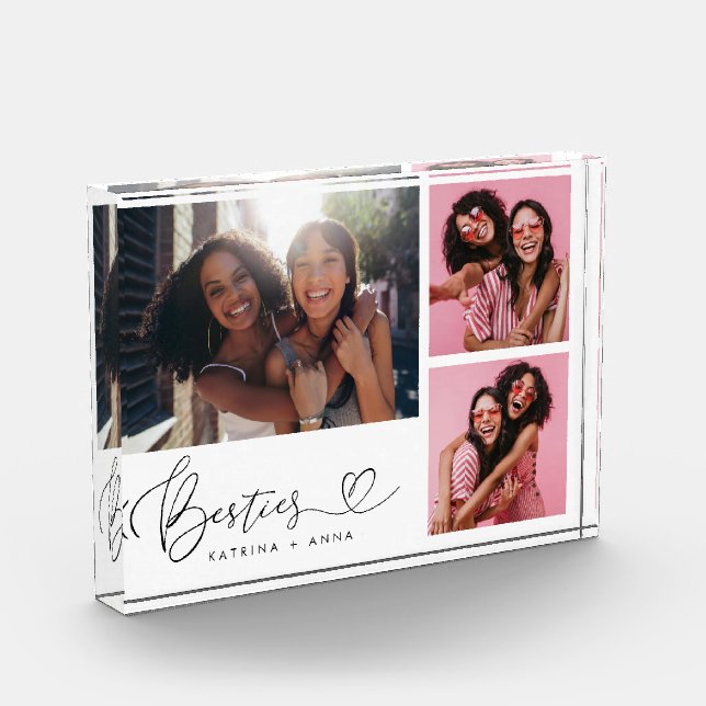 Bloc Photo Collage Coeur du script Besties (Gauche)