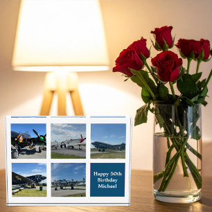 Bloc Photo Collage de photos d'avion vintage WW2 Aviateur per