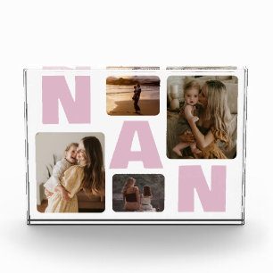 Bloc Photo Collage de photos de famille de Pink Nan Grandma