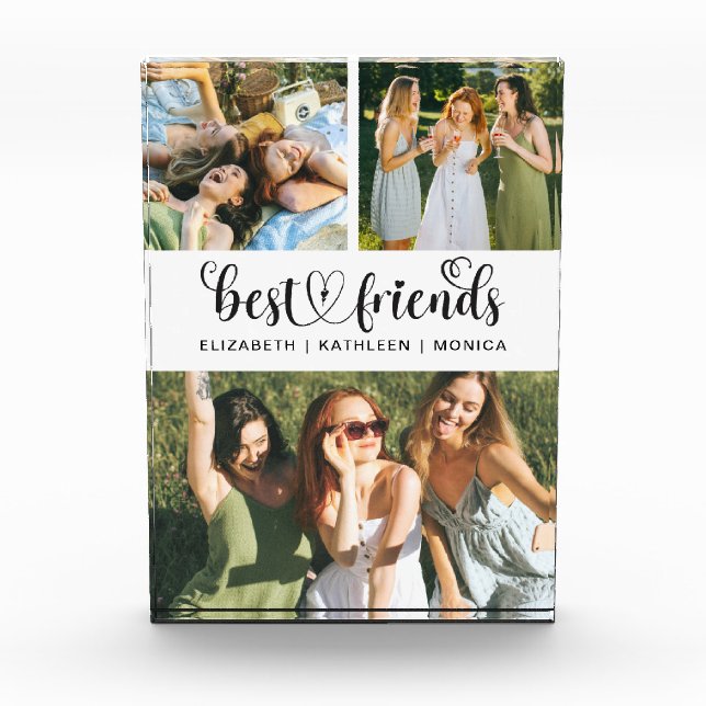 Bloc Photo Collage photo de script tendance Best Friends (Devant)