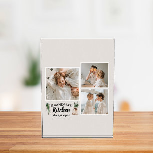 Bloc Photo Collage Photo & Grand-Mère Cuisine Toujours Ouvert