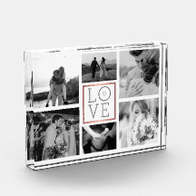 Collage photo mariage Love Black & White