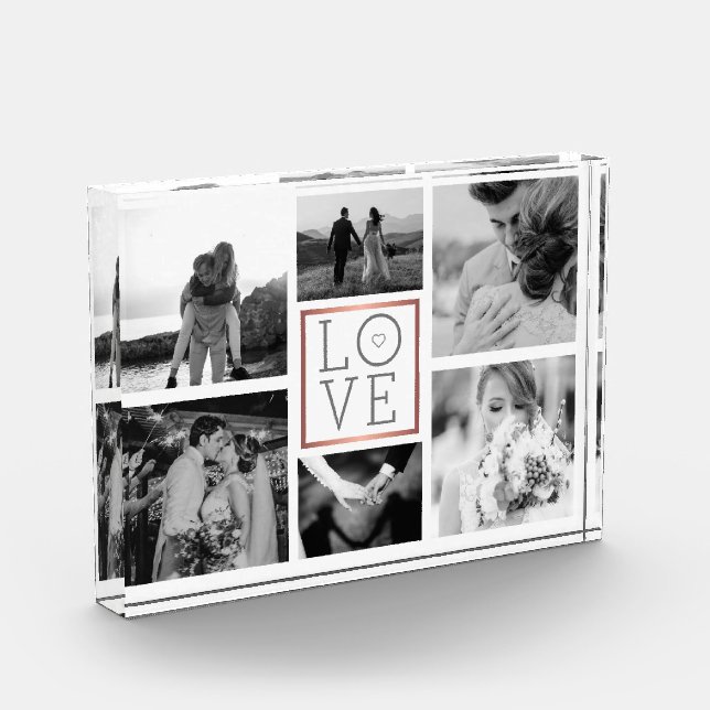 Bloc Photo Collage photo mariage Love Black & White (Gauche)