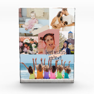 Bloc Photo Collage photo moderne Bonne carte d'anniversaire t