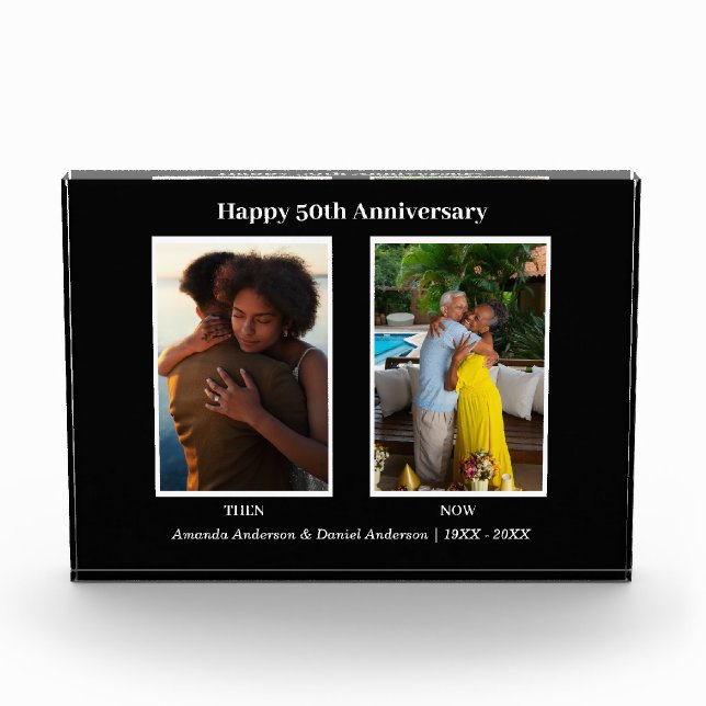 Bloc Photo Collage photo noir et blanc 2 Anniversaire (Devant)