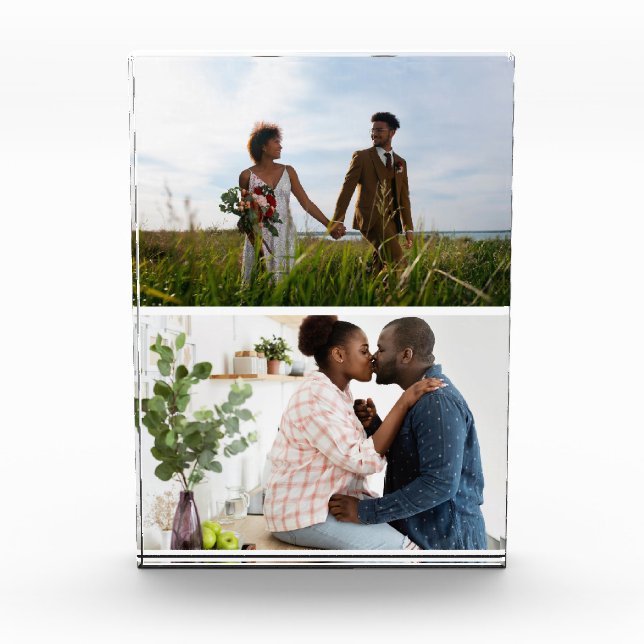 Bloc Photo Collage simple de 2 photos (Devant)