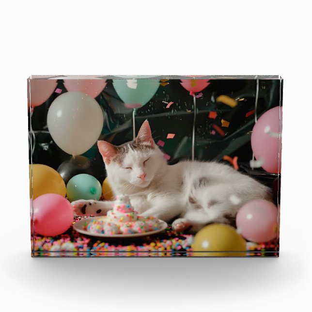 Bloc Photo Conception de célébration d'anniversaire de chat a (Devant)