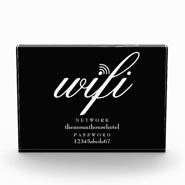 Bloc Photo Connexion réseau Wifi et mot de passe (Devant)