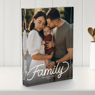 Bloc Photo Conserver une famille personnalisée Script modern